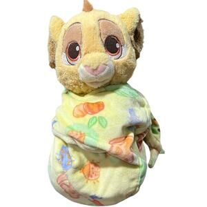Disney Baby Simba  Lion King Blanket in a Pouch Plush Doll 10” Stuffed Animal